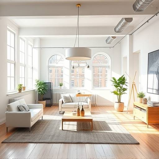 Bright and airy loft studio with natural light.